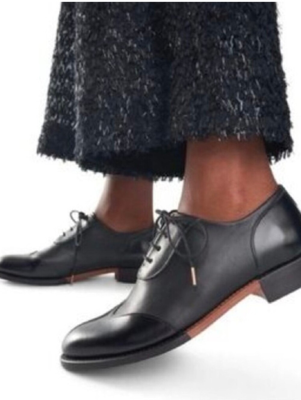Office of Angela Scott Mr. Evans Black Wingtip Oxford Shoes EU 39 (8.5-9)
